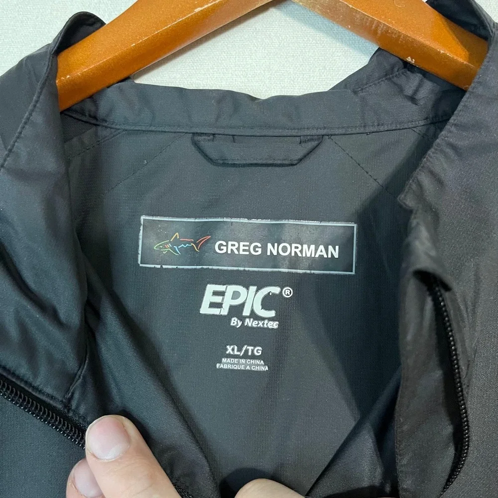 Greg Norman Men's Black EPIC by Nextec Full Zip Windbreaker -‎ Size XL
